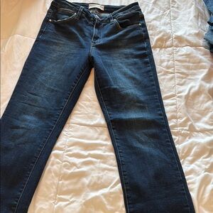 Stylish Dark Blue Women's Straight Leg Jeans